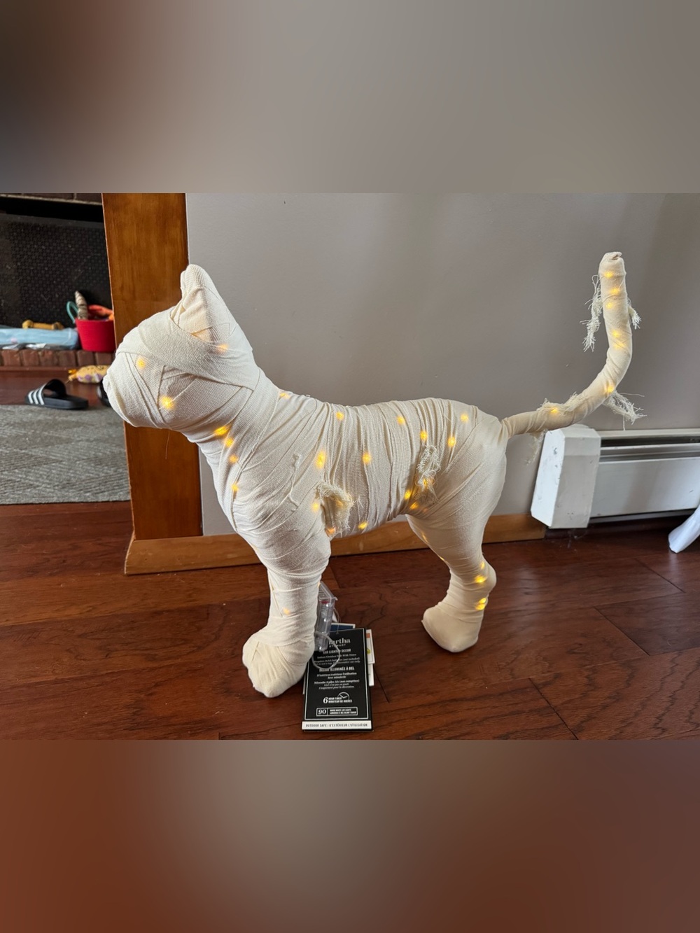 Martha Stewart Halloween Mummy Cat Light Up Decor